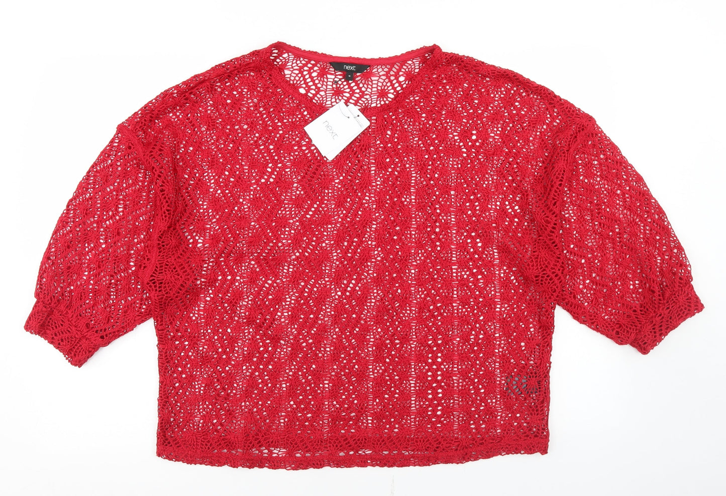Womens UK Size 16 NEXT Red Pullover Jumper