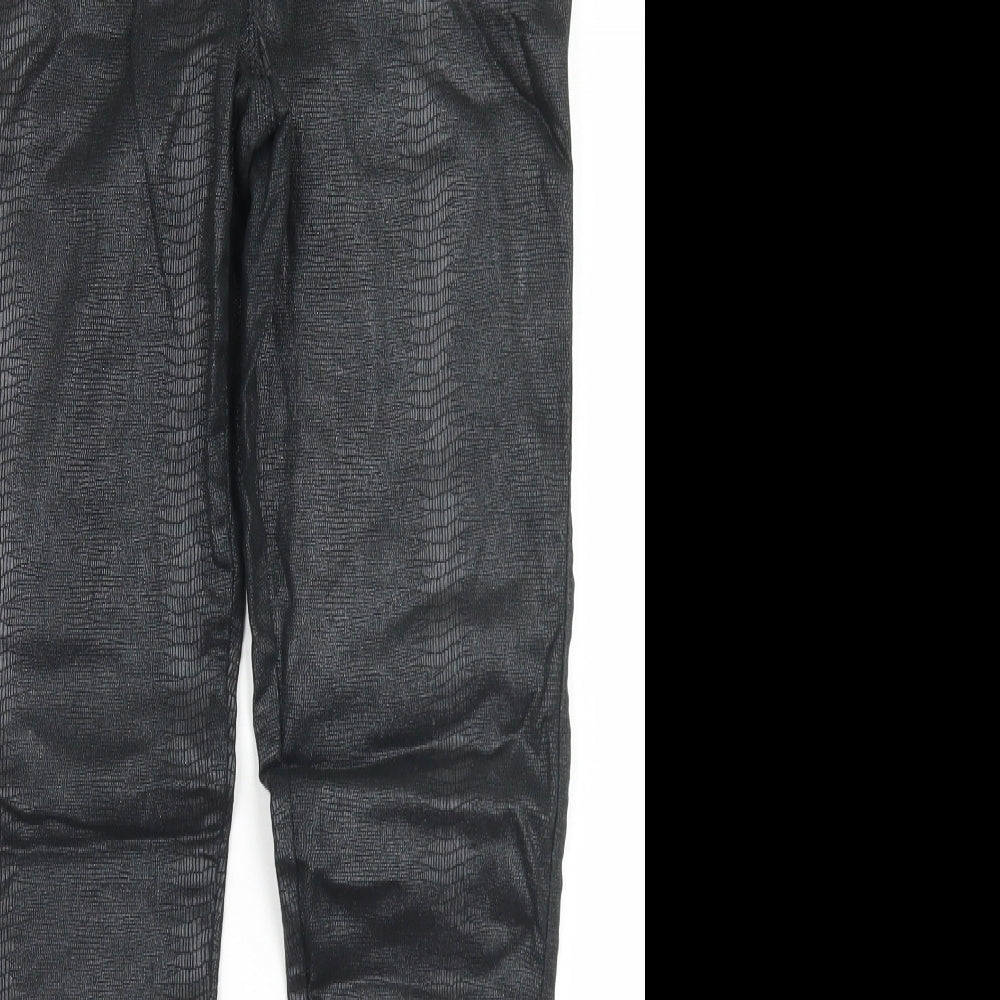 NEXT Womens Black  Cotton Jegging Jeans Size 12 L28 in Regular Button