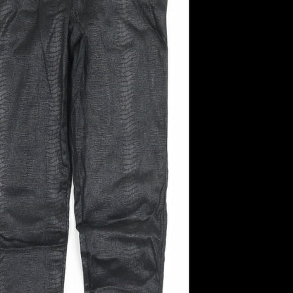 NEXT Womens Black  Cotton Jegging Jeans Size 12 L28 in Regular Button