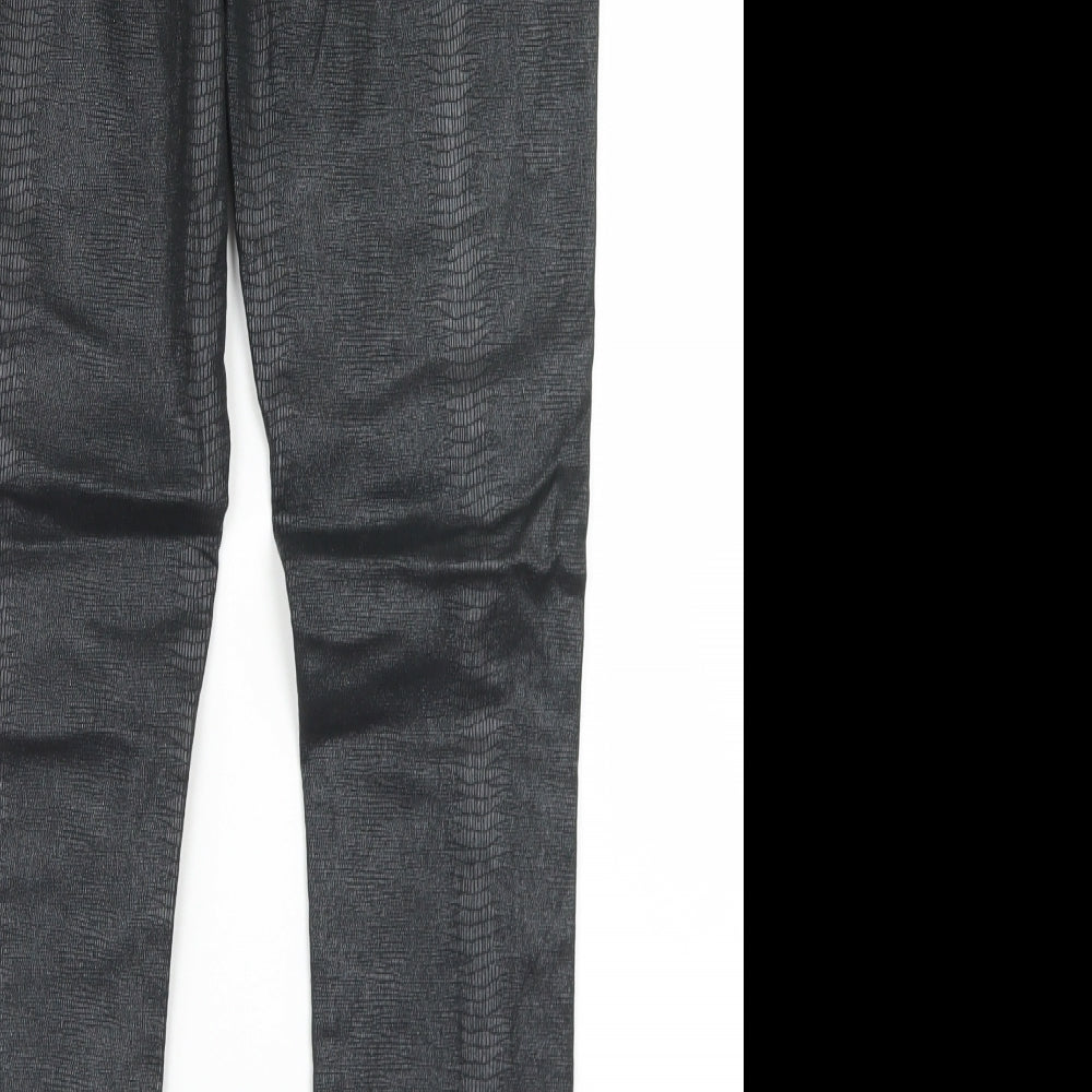 NEXT Womens Black  Cotton Jegging Jeans Size 12 L28 in Regular Button