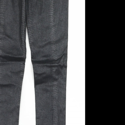 NEXT Womens Black  Cotton Jegging Jeans Size 12 L28 in Regular Button