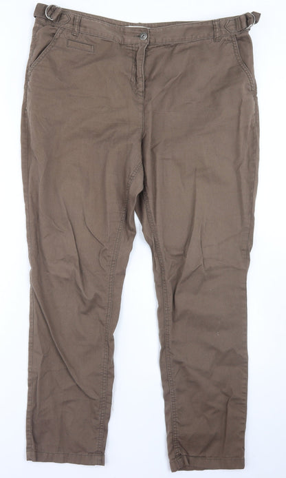 Womens UK Size 38 in NEXT Regular Fit Chino Brown Trousers