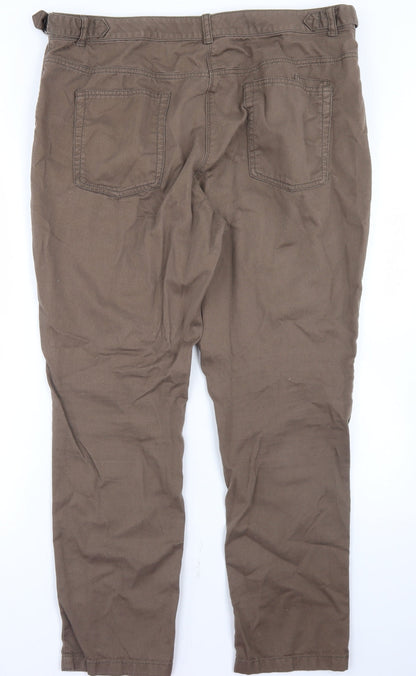 Womens UK Size 38 in NEXT Regular Fit Chino Brown Trousers