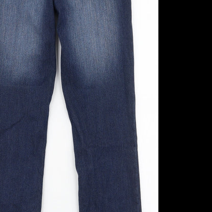 BPC Collection Womens Blue  Cotton Skinny Jeans Size 10 L26 in Regular Zip