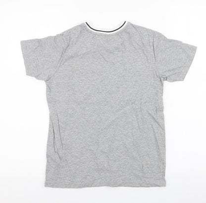 George Boys Grey  100% Cotton Jersey T-Shirt Size 10-11 Years Round Neck Pullover