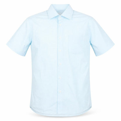 Mens UK Size S Collezione Blue  Button-Up Short Sleeve Casual Shirt
