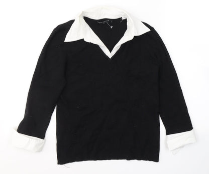 Womens UK Size L Debbie Morgan Black Jersey Blouse