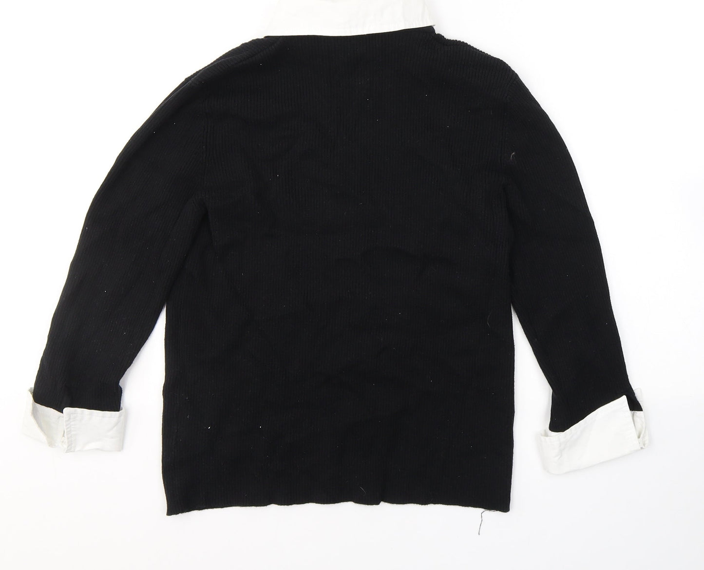 Womens UK Size L Debbie Morgan Black Jersey Blouse