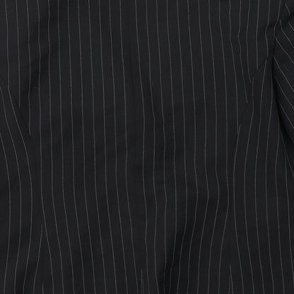 George Womens Black Striped  Jacket Blazer Size 14  Button