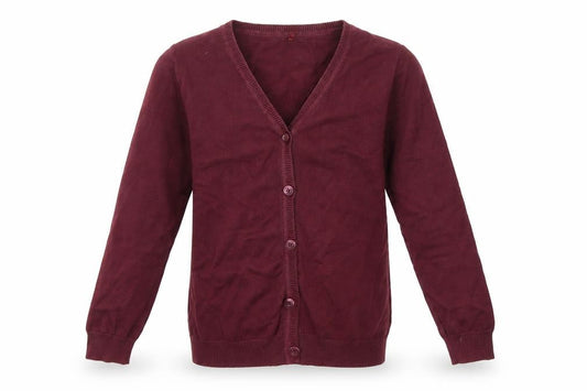 George Boys Red V-Neck  Cotton Cardigan Jumper Size 7-8 Years  Button