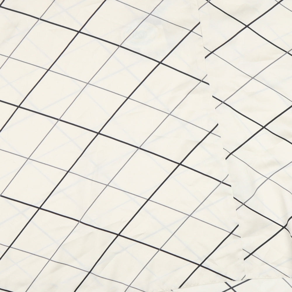 Primark Womens Beige Check Polyester A-Line Skirt Size 14