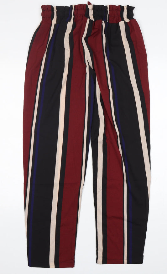 Shein  Womens Multicoloured Striped Polyester Trousers  Size L L30 in Regular