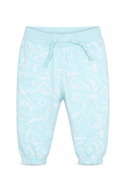 Primark Boys Blue Geometric Cotton Sweatpants Trousers Size 6-9 Months