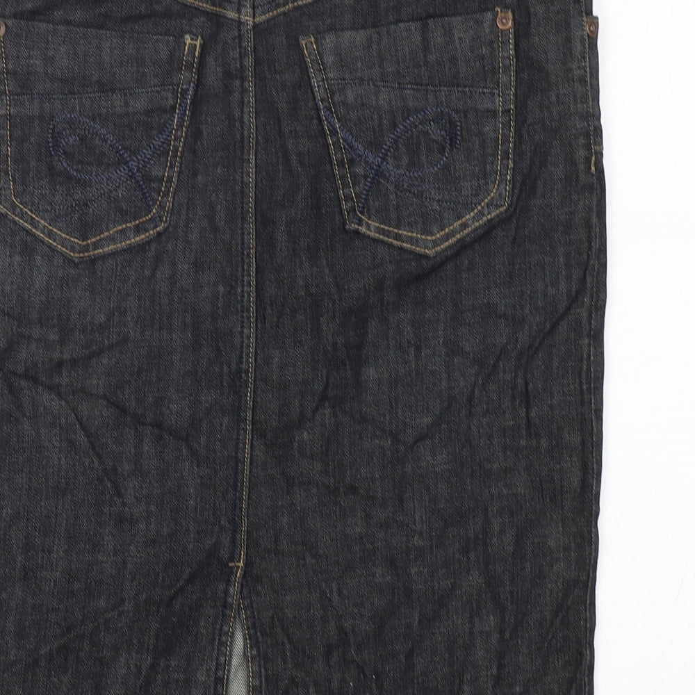 YesYes Womens Blue  Cotton Straight & Pencil Skirt Size 8
