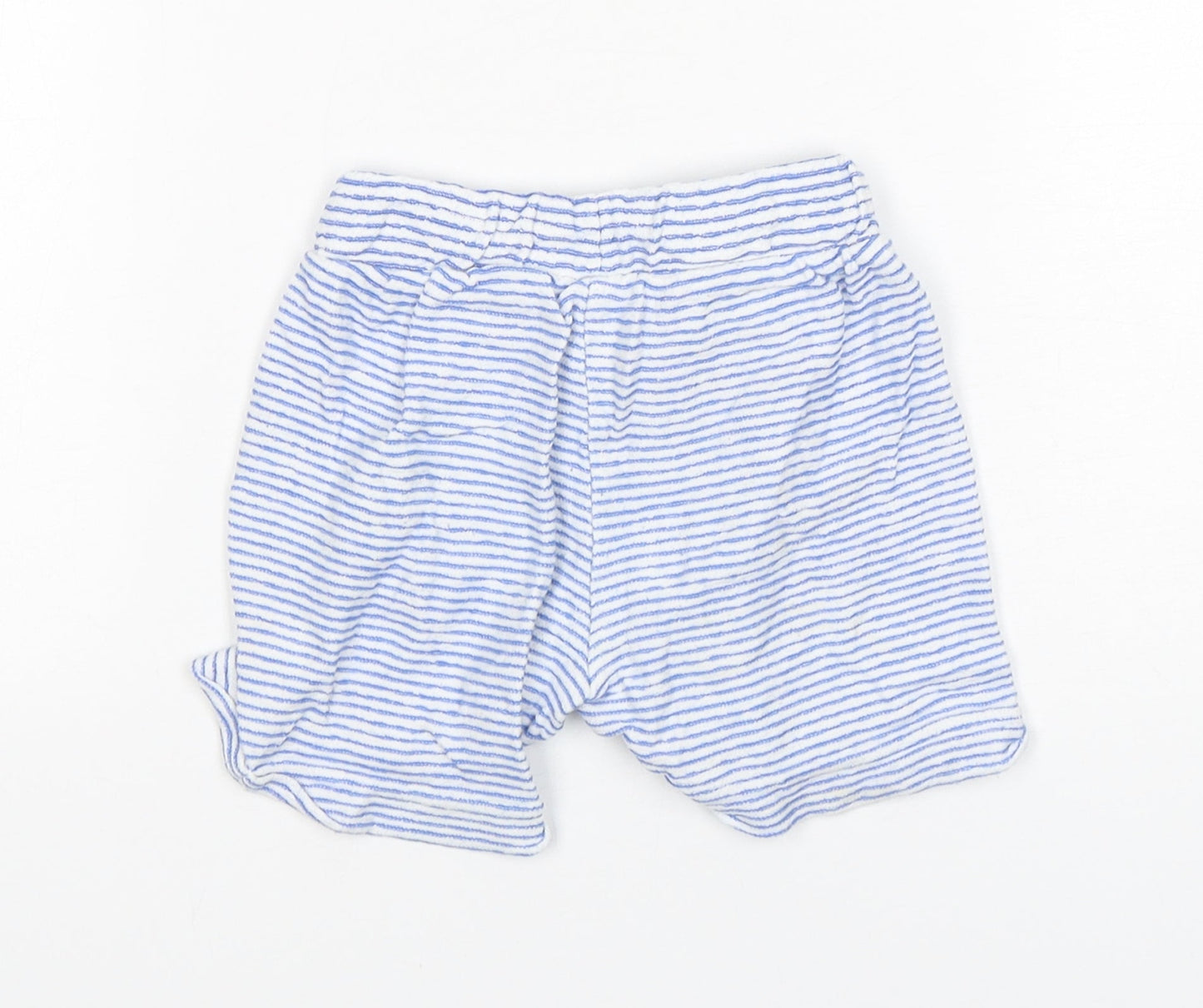 Matalan Baby Blue Striped Cotton Sweatpants Trousers Size 9-12 Months   - Shorts