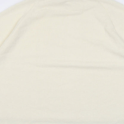 Primark Womens White High Neck  Polyester Pullover Jumper Size M