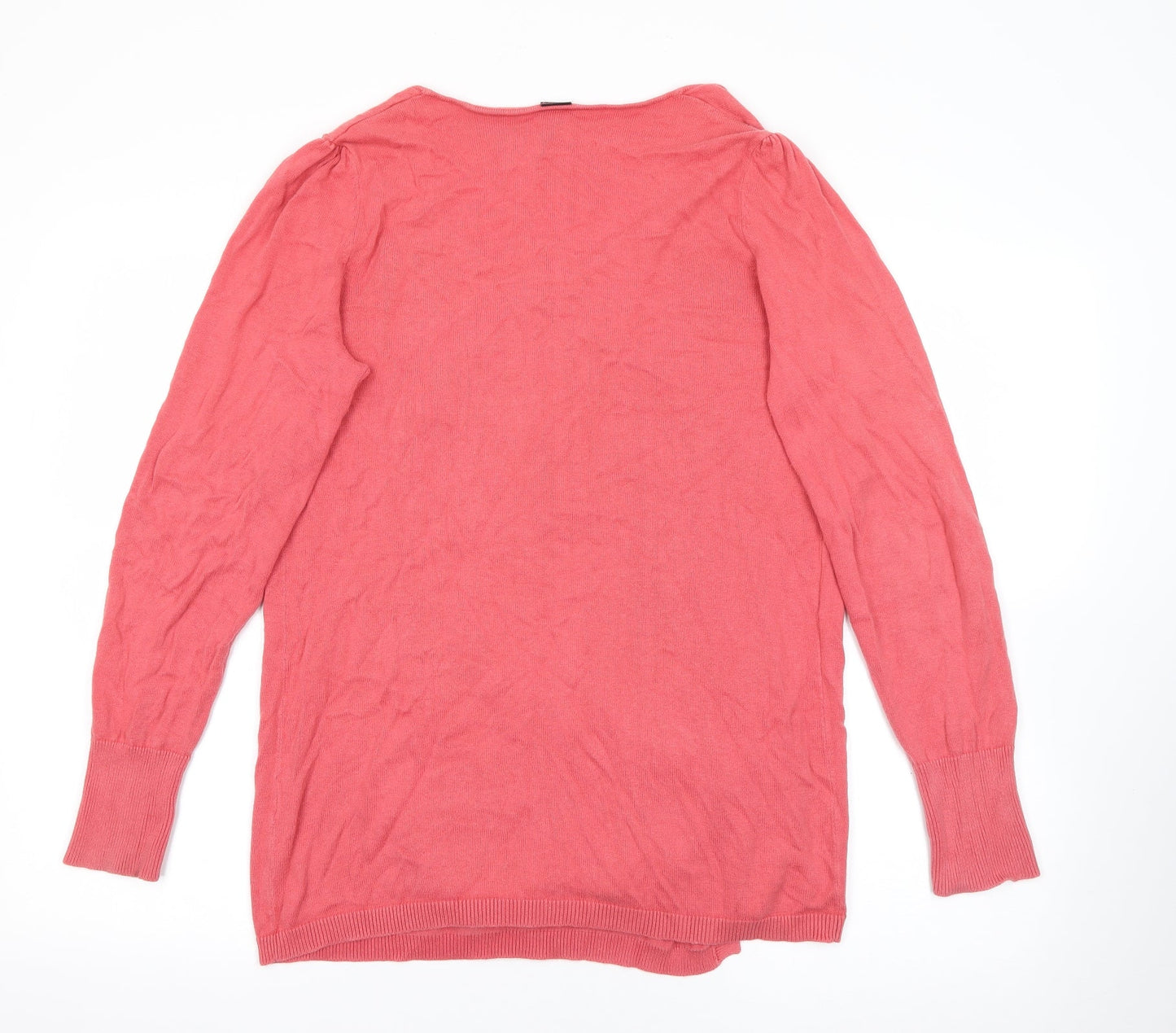 B.C. Best Connections Womens Pink V-Neck  Acrylic Cardigan Jumper Size 14