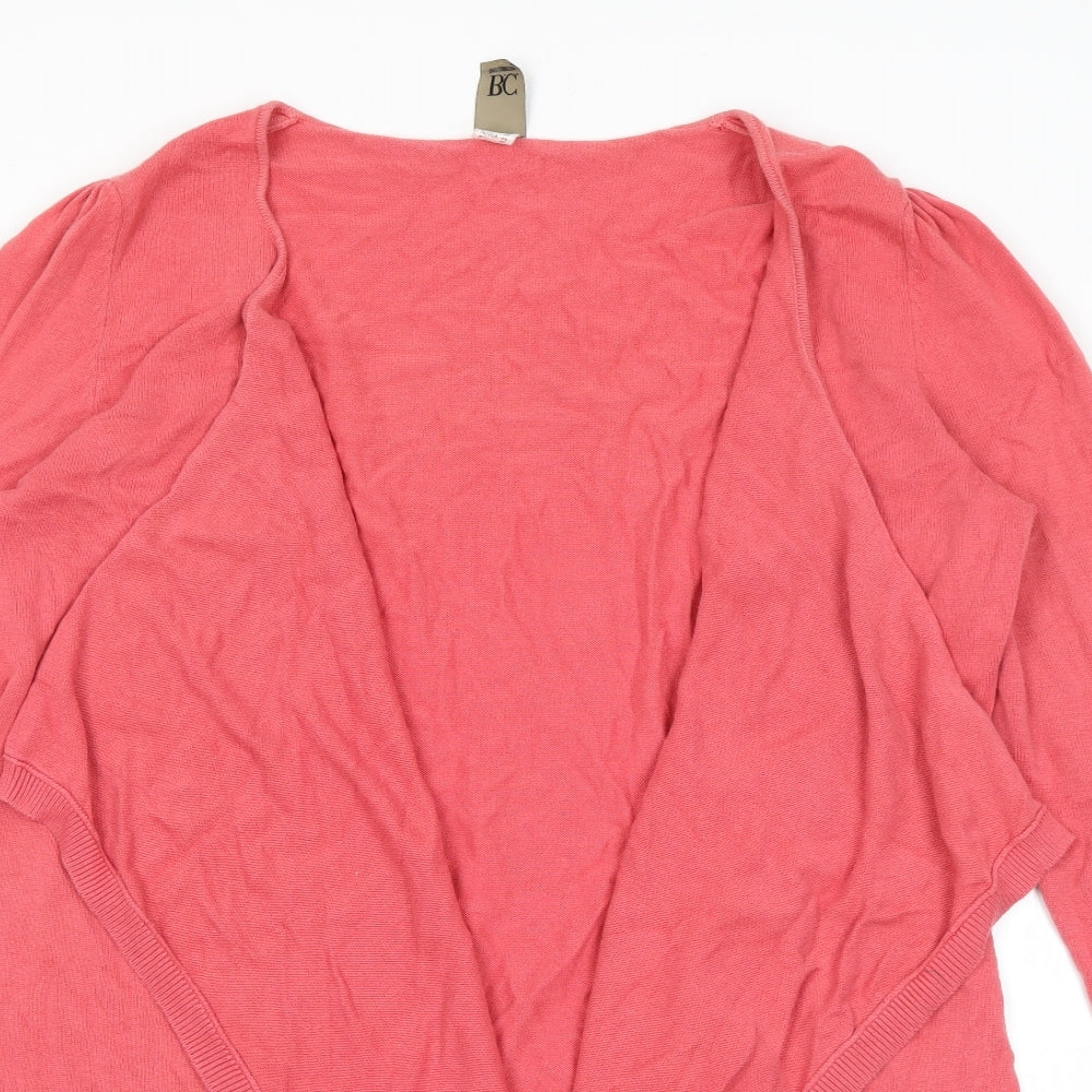 B.C. Best Connections Womens Pink V-Neck  Acrylic Cardigan Jumper Size 14