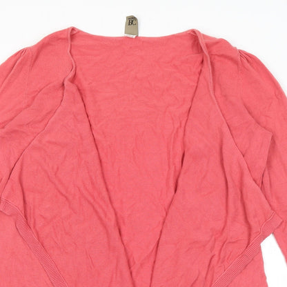 B.C. Best Connections Womens Pink V-Neck  Acrylic Cardigan Jumper Size 14