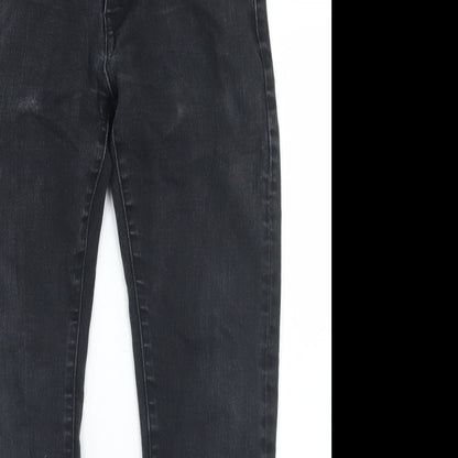 Uniqlo Womens Black  Cotton Straight Jeans Size 33 L26 in Regular Button