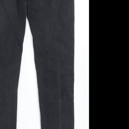 Uniqlo Womens Black  Cotton Straight Jeans Size 33 L26 in Regular Button