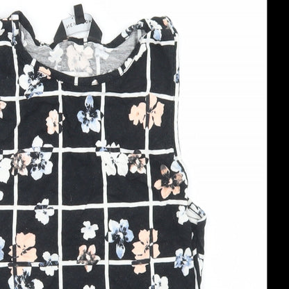 Womens UK Size 6 New Look Black Cropped Tank