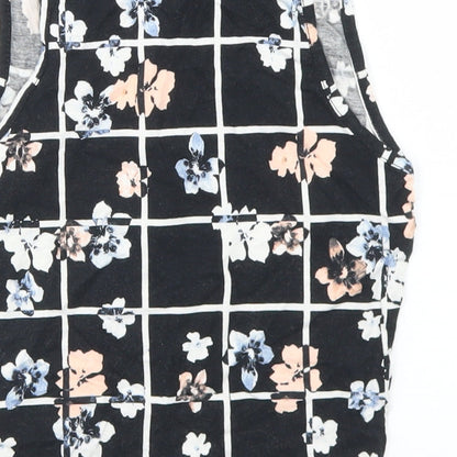 Womens UK Size 6 New Look Black Cropped Tank