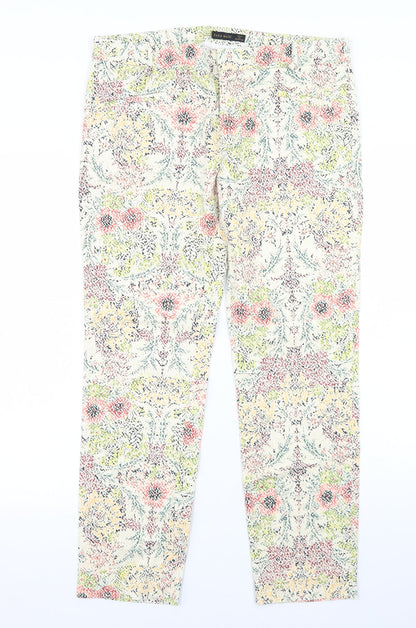 Womens UK Size 34 in Zara Regular Fit Dress Pants Multicoloured Trousers