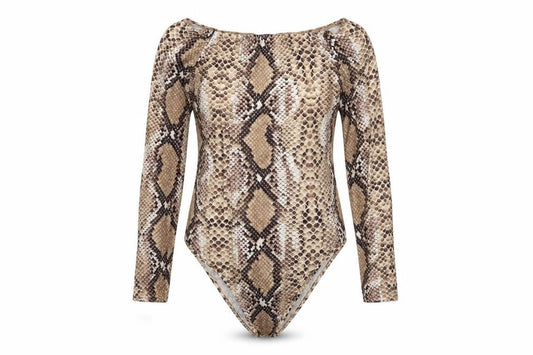 Womens UK Size 10 I SAW IT FIRST One-Piece Brown Bodysuit