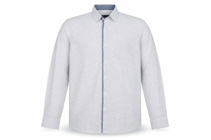 Mens UK Size L Retro Fire White  Button-Up Long Sleeve Casual Shirt