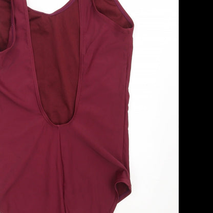 Primark Womens Red  Polyamide Bodysuit One-Piece Size 12   - Miami Beach