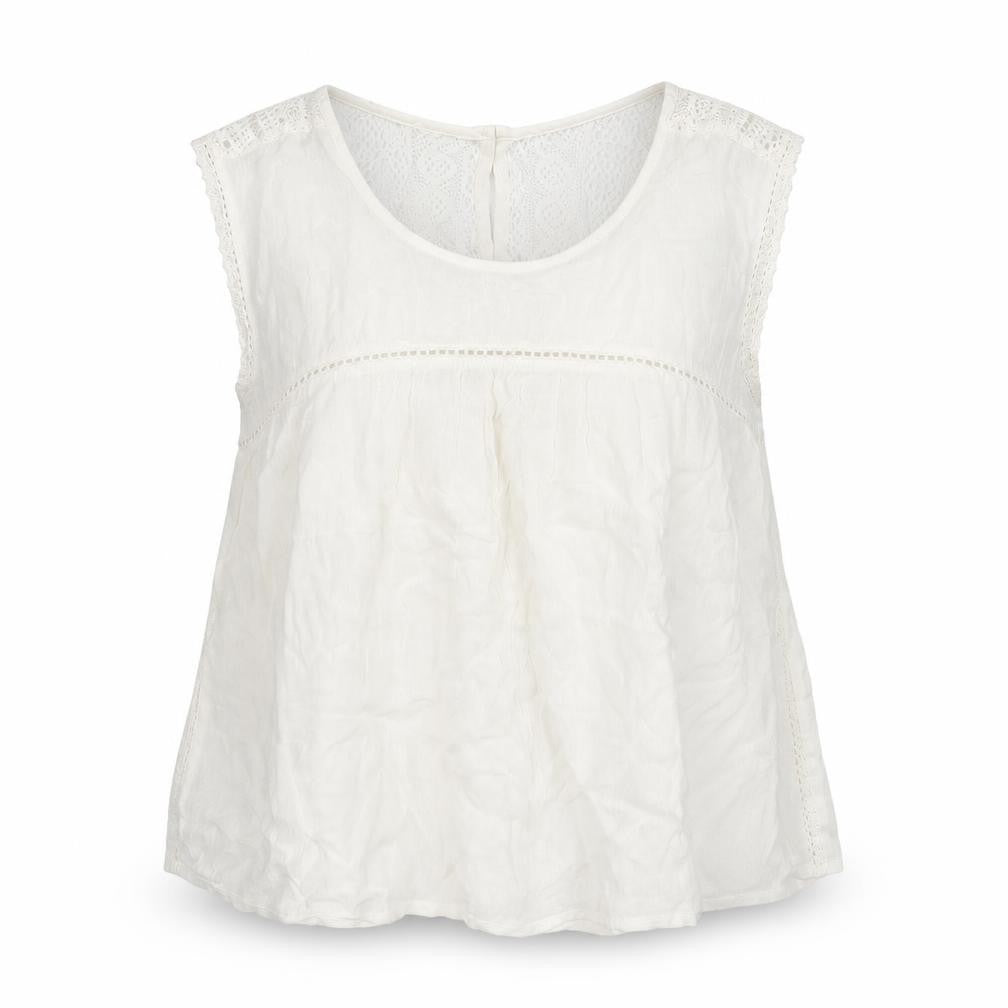Womens UK Size M Mango Ivory Basic Blouse