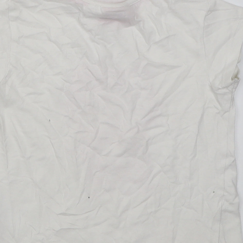Sanrio Girls White  Cotton Basic T-Shirt Size 2-3 Years Crew Neck Pullover - Hello kitty