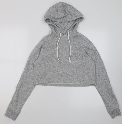 H&M Womens Grey  Cotton Pullover Hoodie Size XS  Pullover
