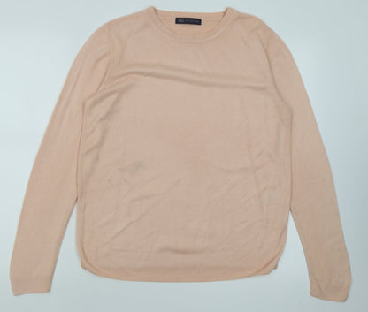 Primark Womens Pink Crew Neck  Acrylic Pullover Jumper Size 12