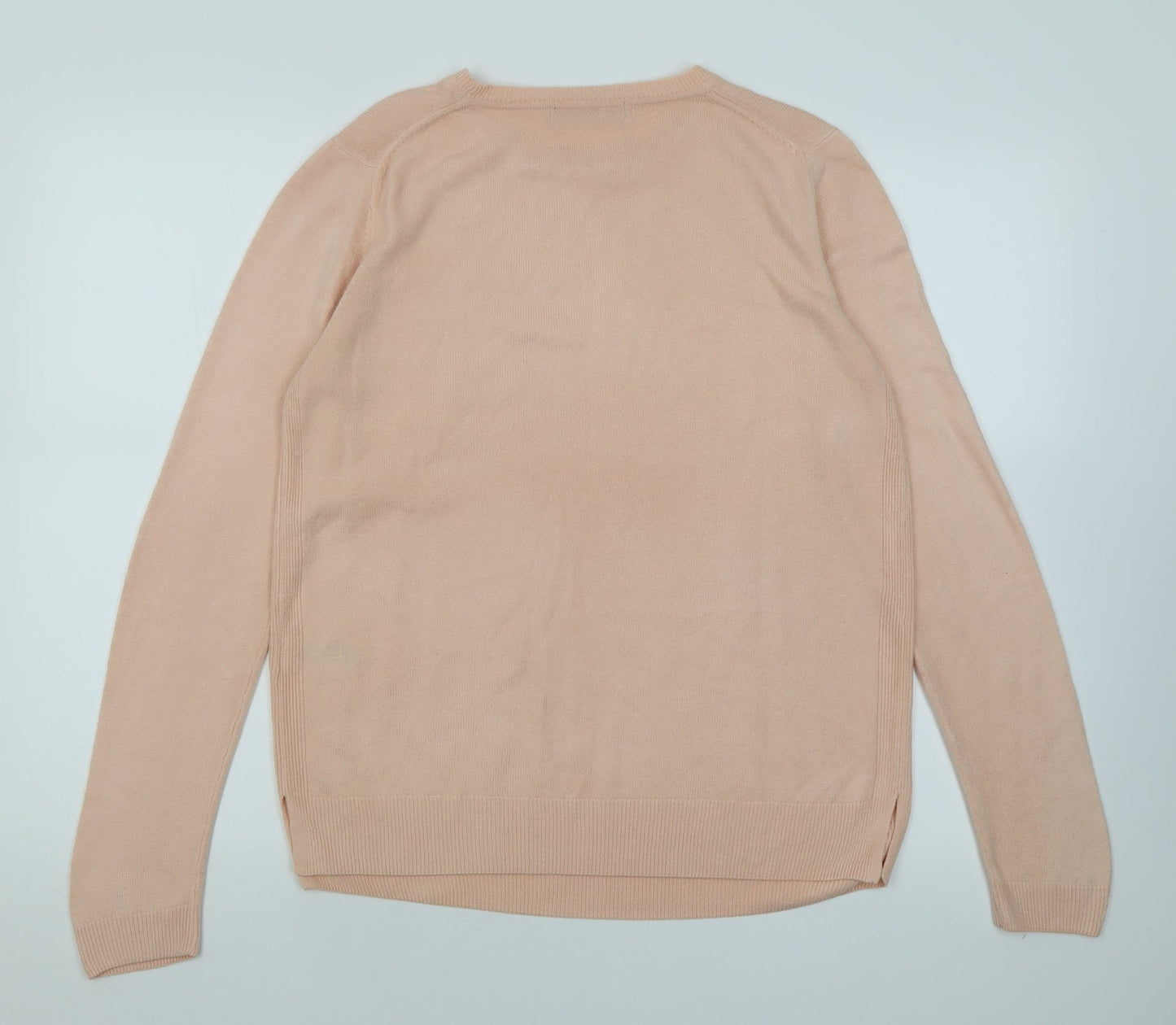 Primark Womens Pink Crew Neck  Acrylic Pullover Jumper Size 12