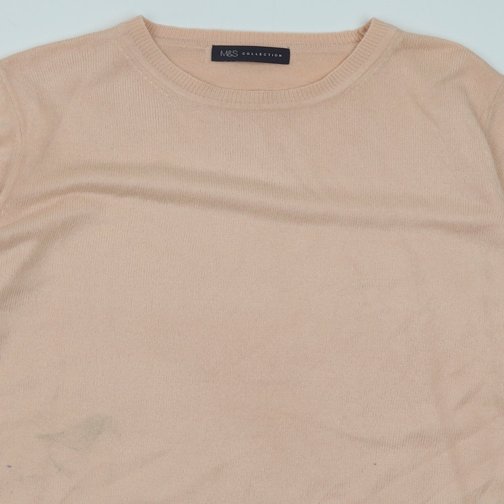 Primark Womens Pink Crew Neck  Acrylic Pullover Jumper Size 12