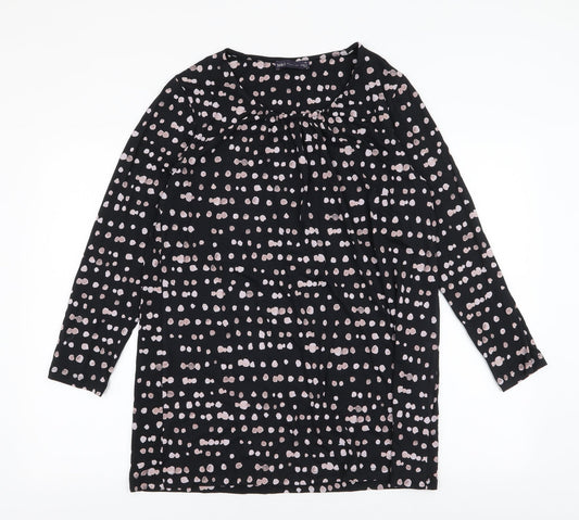 Womens UK Size 14 Marks and Spencer Black Jersey T-Shirt