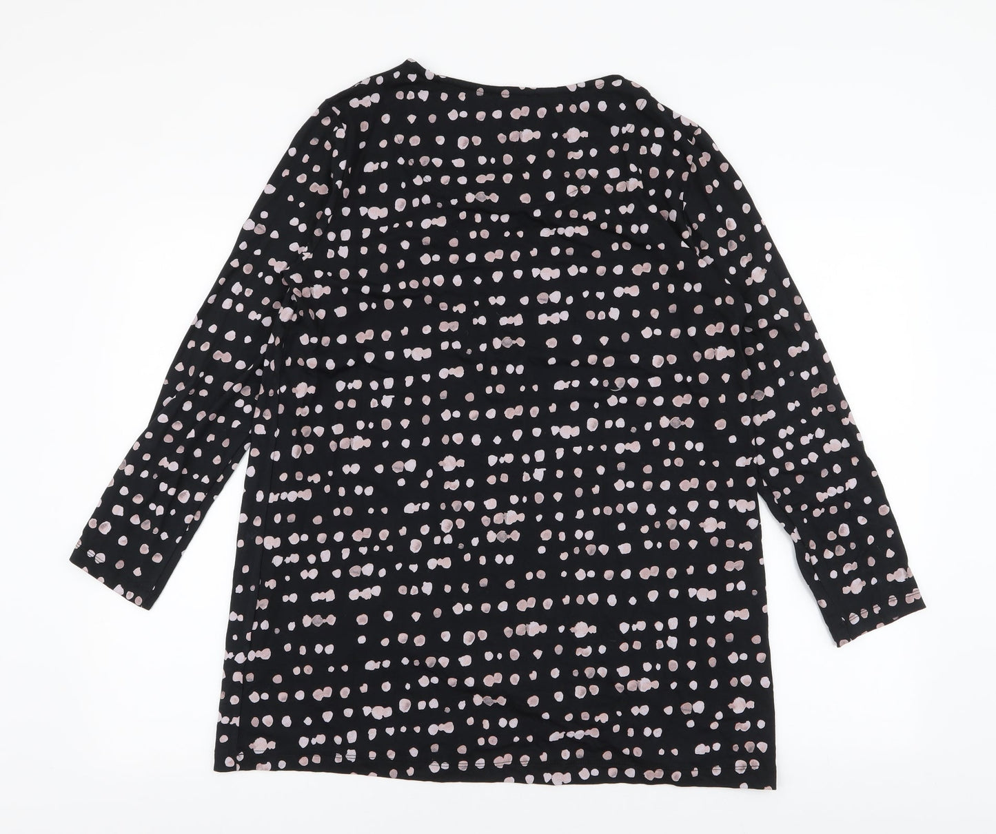 Womens UK Size 14 Marks and Spencer Black Jersey T-Shirt