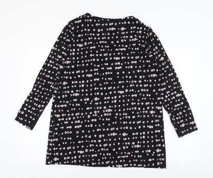 Womens UK Size 14 Marks and Spencer Black Jersey T-Shirt