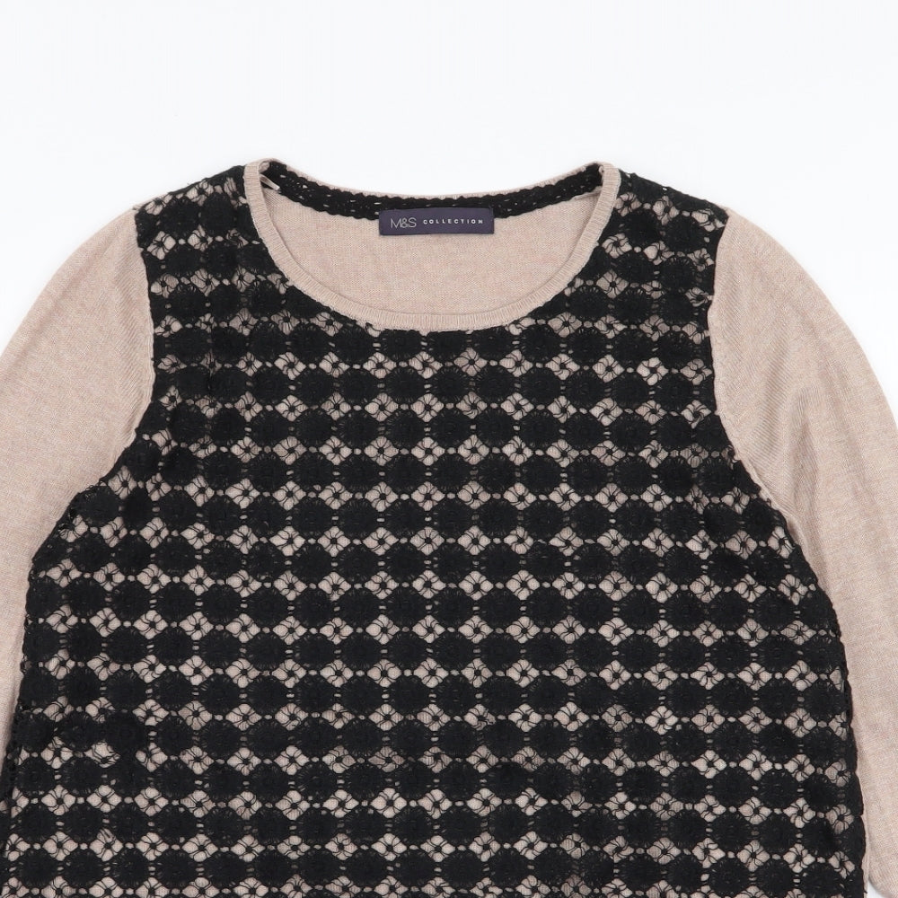 Womens UK Size 8 Marks and Spencer Brown Pullover Jumper