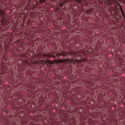 Marks and Spencer Womens Red Floral Polyester Basic Blouse Size 8 High Neck