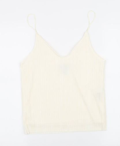Womens UK Size 10 New Look Ivory Camisole Tank