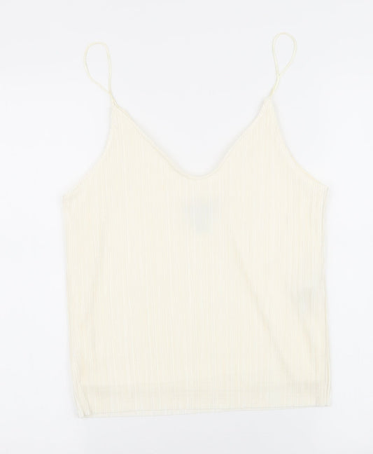 Womens UK Size 10 New Look Ivory Camisole Tank