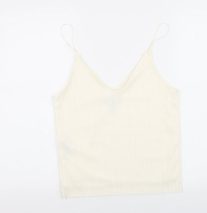 Womens UK Size 10 New Look Ivory Camisole Tank