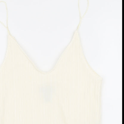 Womens UK Size 10 New Look Ivory Camisole Tank