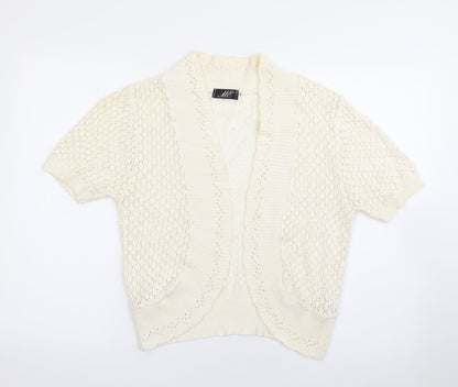 Womens UK Size M ME Ivory Cardigan Jumper