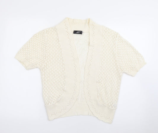 Womens UK Size M ME Ivory Cardigan Jumper