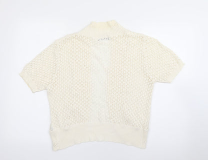 Womens UK Size M ME Ivory Cardigan Jumper