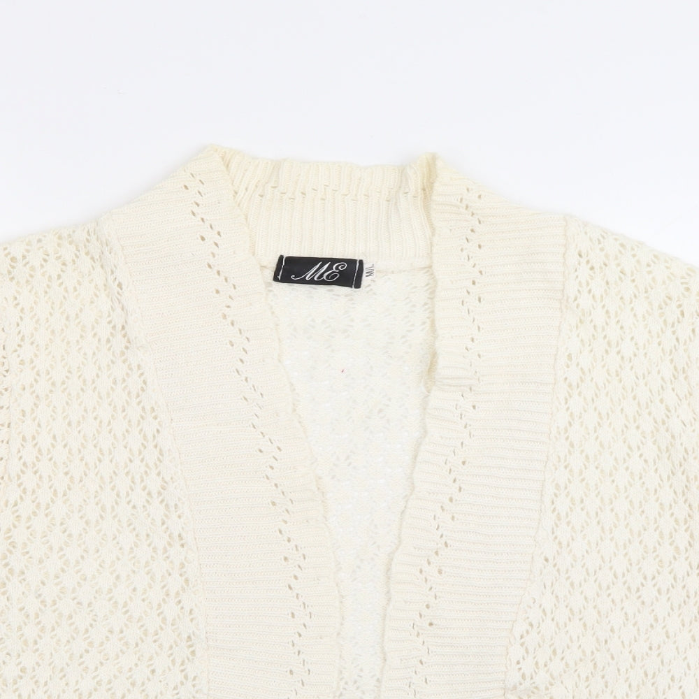 Womens UK Size M ME Ivory Cardigan Jumper